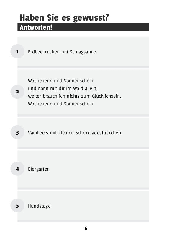 Erinnern Sie sich? Sommer