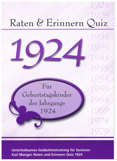 1924 Raten und Erinnern - Quiz