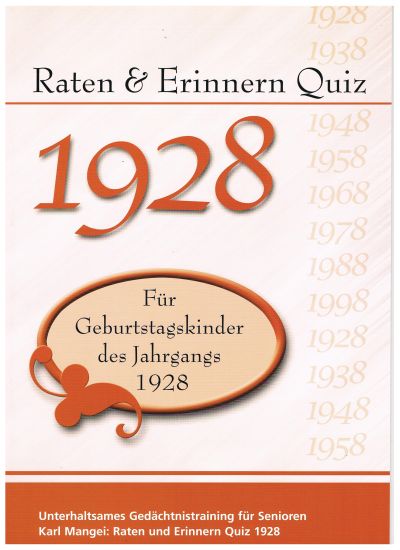 1928 Raten und Erinnern - Quiz