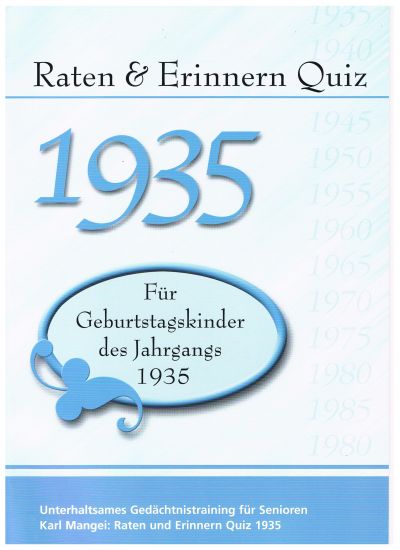 1935 Raten und Erinnern - Quiz