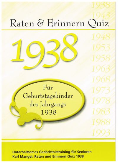 1938 Raten und Erinnern - Quiz