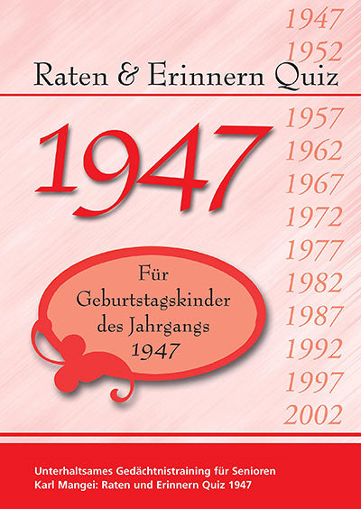 1947 Raten und Erinnern - Quiz
