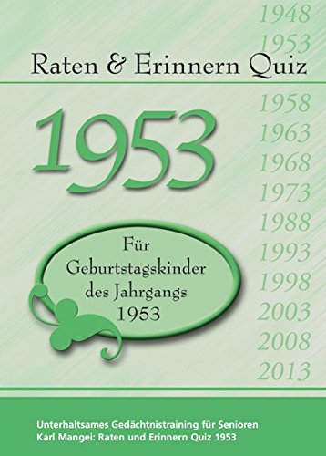 1953 Raten und Erinnern - Quiz
