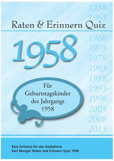 1958 Raten und Erinnern - Quiz