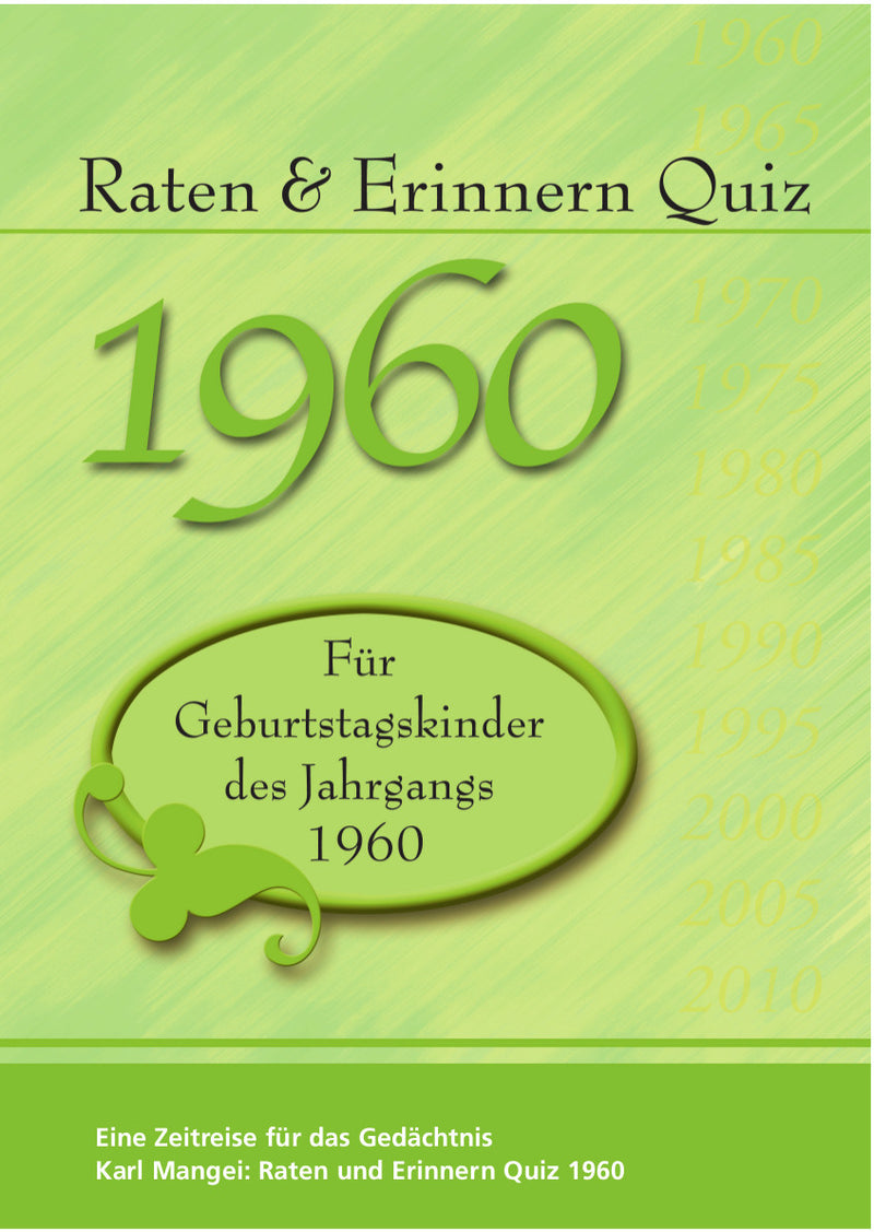 1960 Raten und Erinnern - Quiz