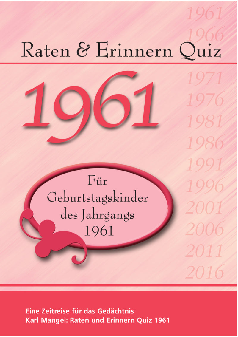 1961 Raten und Erinnern - Quiz