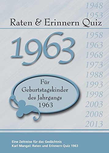 1963 Raten und Erinnern - Quiz