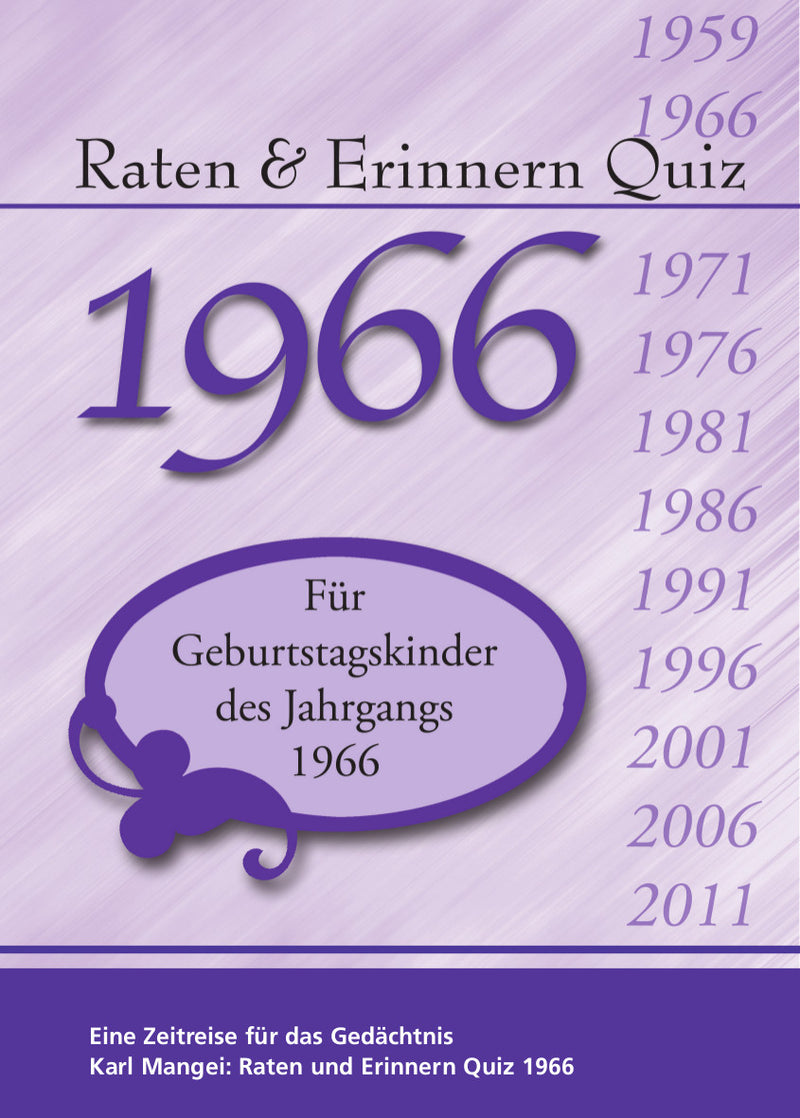 1966 Raten und Erinnern - Quiz