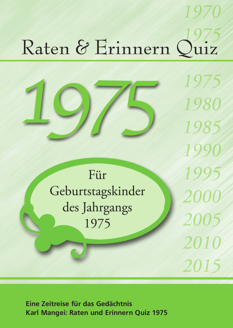 1975 Raten und Erinnern - Quiz