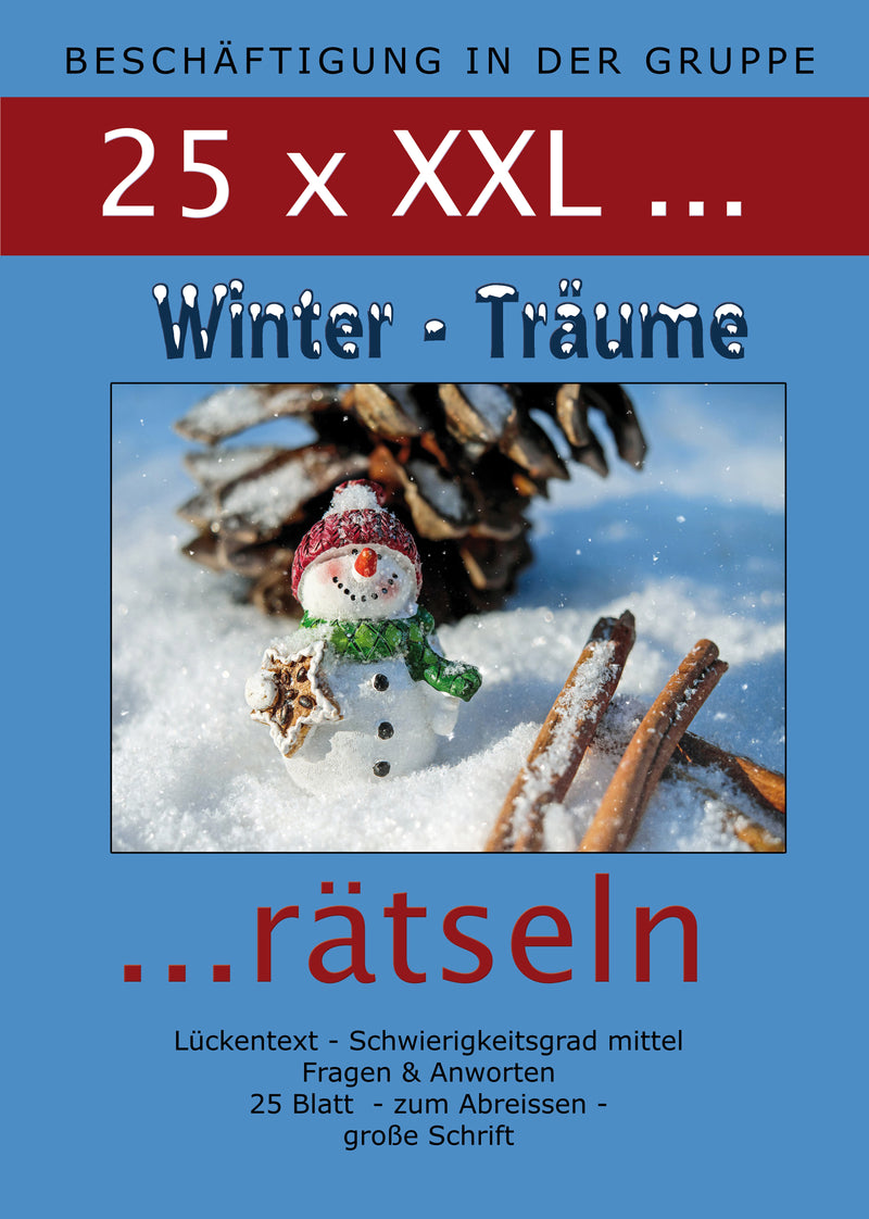 25x XXL- Rätselblock Winterträume