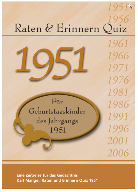 1951 Raten und Erinnern - Quiz