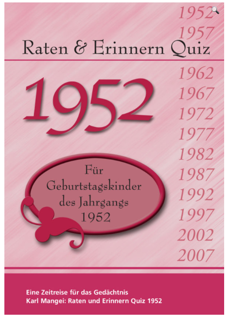 1952 Raten und Erinnern - Quiz